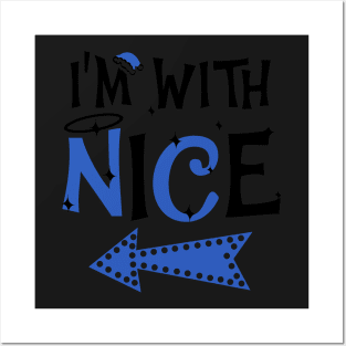 I'm With Nice Christmas Couple Shirts Posters and Art